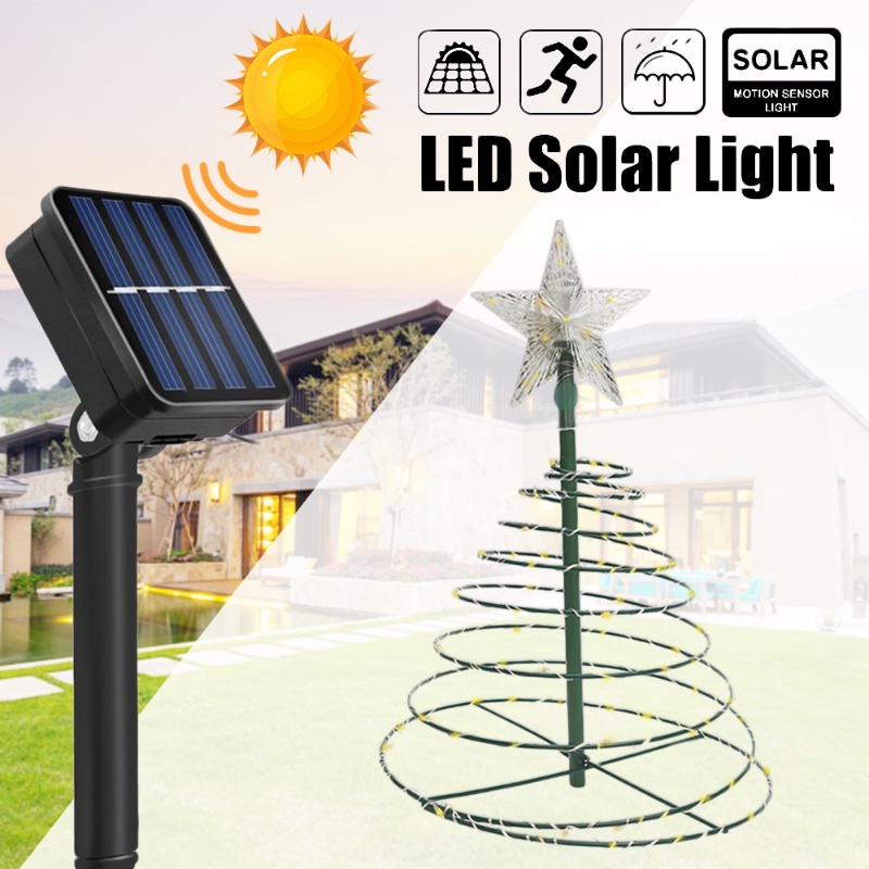 Đèn LED Trang Trí Cây Thông Noel Chống Nước Chạy Năng Lượng Mặt Trời