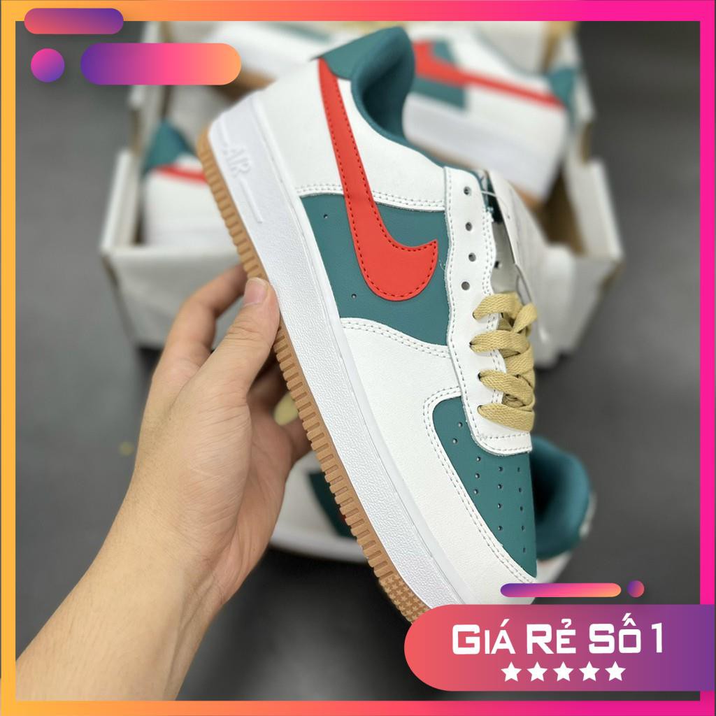 (FREESHIP + ẢNH THẬT) Giày AF1 màu mới trắng xanh đỏ GC nam nữ