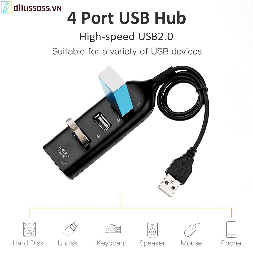 Bộ chia 4 cổng USB 2.0 tốc độ cao 5Mbps