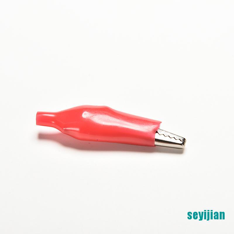 Set 10 / 5 Cặp Kẹp Cá Sấu Thử Nghiệm Cỡ Lớn 44mm Màu Đen + Đỏ