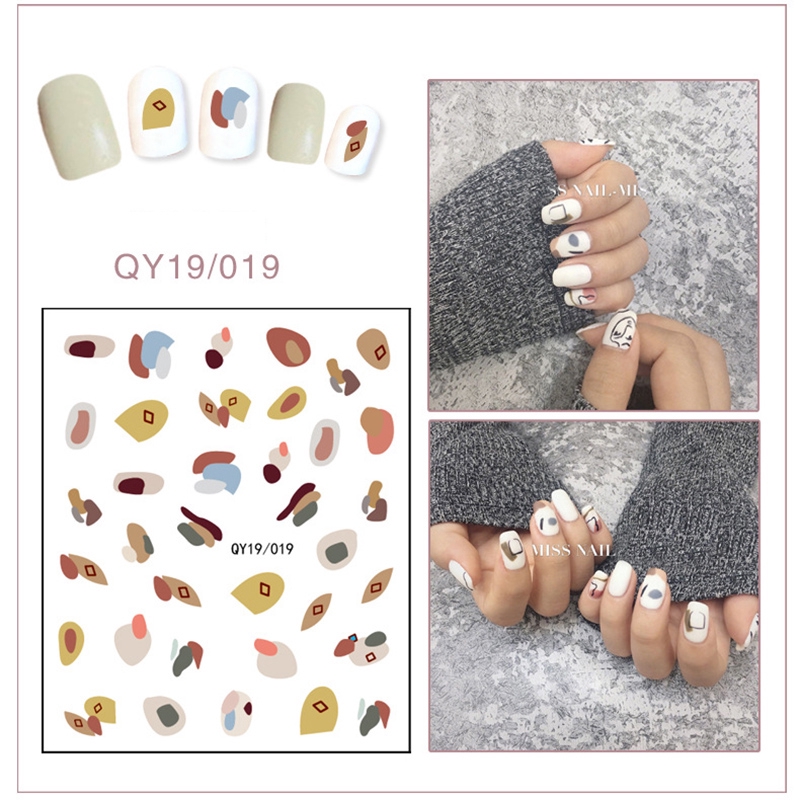 Miếng dán trang trí móng tay họa tiết hoạt hình xinh xắn QY19/019-036