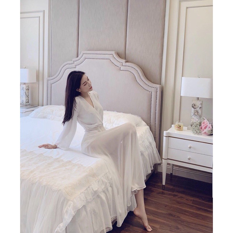 lụa ren vàng công chúa