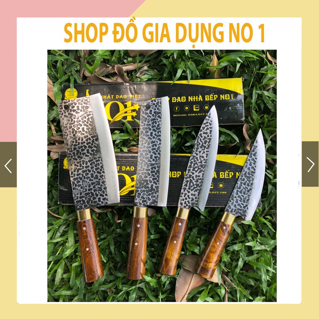 Dao bếp, bộ 4 dao nhà bếp cao cấp là từ Thép Nhíp không gỉ