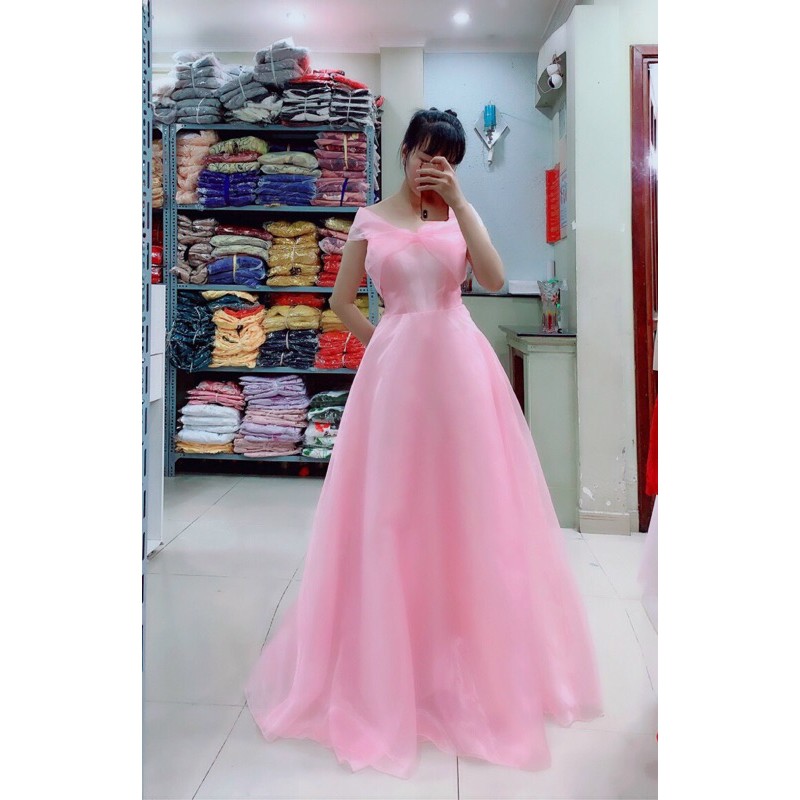 ĐẦM BẸT NƠ VAI XINH XẮN DÀI THƯỚT THA ( ảnh thật 1000% )