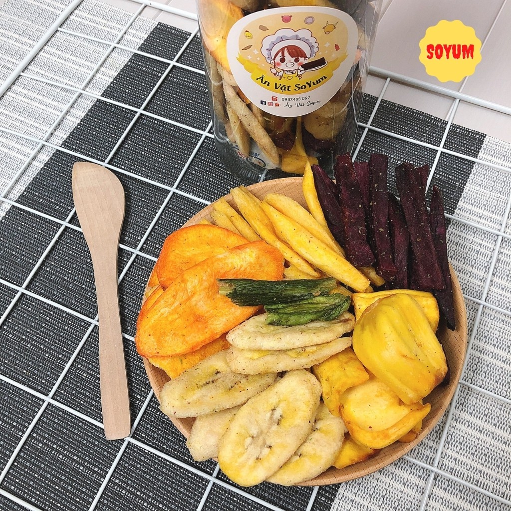 Trái cây thập cẩm sấy 270g, ăn vặt Soyum vừa ngon vừa rẻ