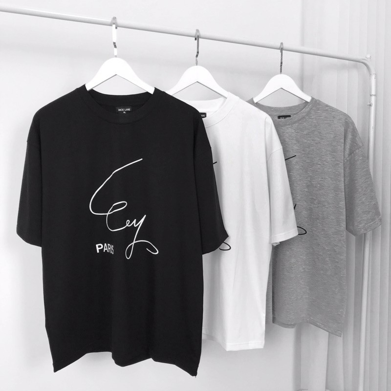 Áo phông Oversize Paris,JACKLANE , Áo cộc tay Unisex Jack Lane