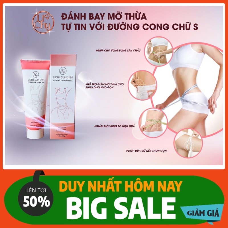 KEM TAN MỠ lichy .(Mua kem tan mỡ tặng đai định hình) can kết giảm sau 2 tuần