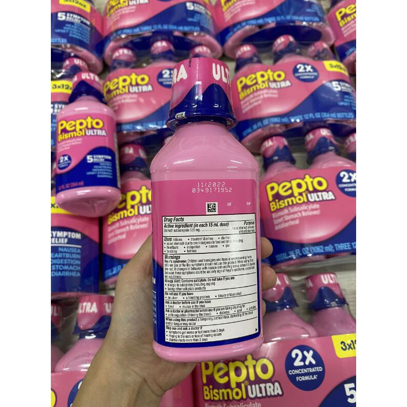 Siro Pepto giảm các triệu trứng đau dạ dày Pepto Bismol 354mlDate 11/2022