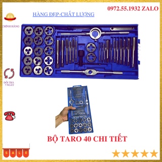 Bộ taro ren 40 chi tiết M3 - M12 thép cao cấp dùng trong nghề cơ khí