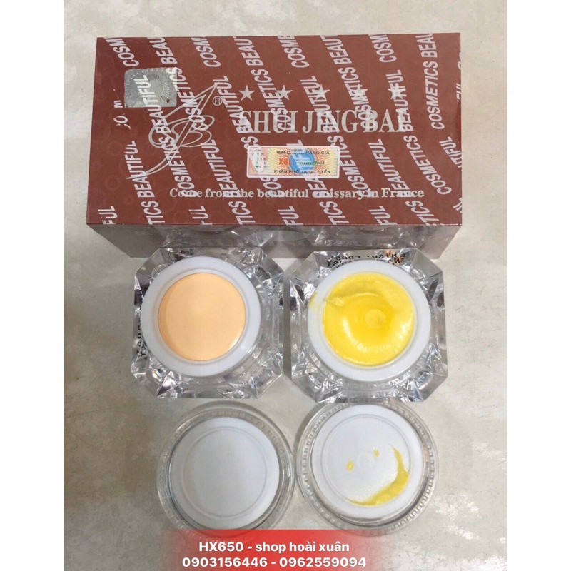 Bộ kem dưỡng da thuỷ tinh bạch ShuiJingBai ngày và đêm kem shui jing bai - kem gỗ đỏ - hàng chính hãng đài loan HX650