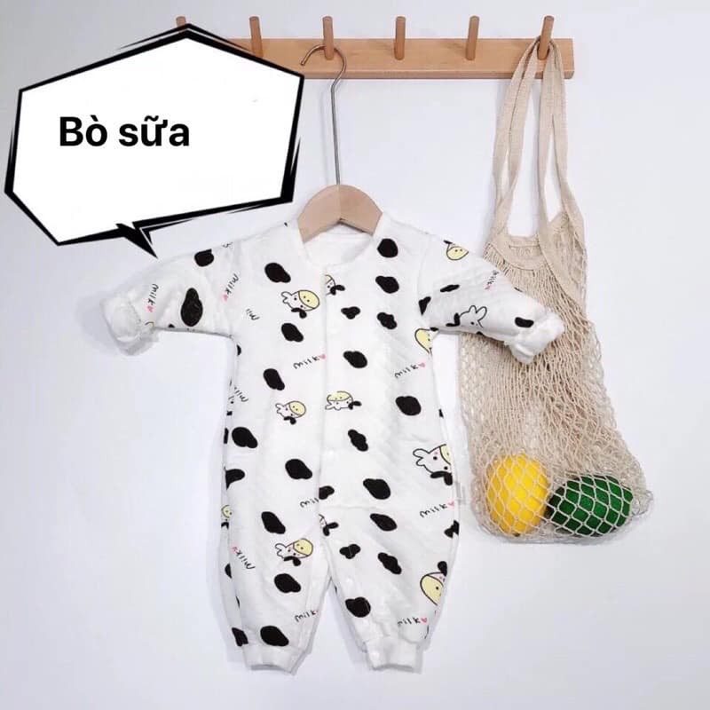 Body liền thân trần bông họa tiết ngộ nghĩnh cho bé