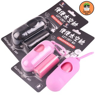 Ống đựng túi bao nilon rác hốt phân chó mèo du lịch