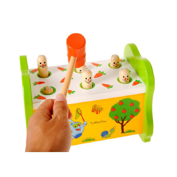 [Ana Kids] Đồ chơi bộ đập chuột gỗ 6 con hình thỏ đáng yêu vui nhộn cho bé FRESHIP 99k