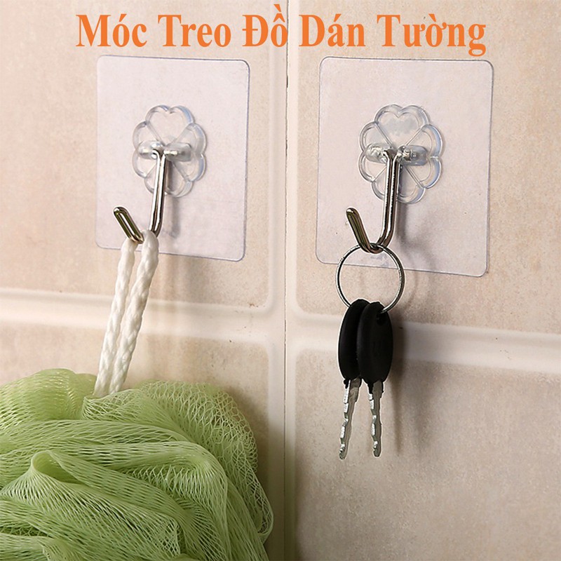 Combo 10 Móc Treo Đồ Dán Tường Siêu Chắc Chịu Lực 5-9kg Thoải Mái - MTDDT