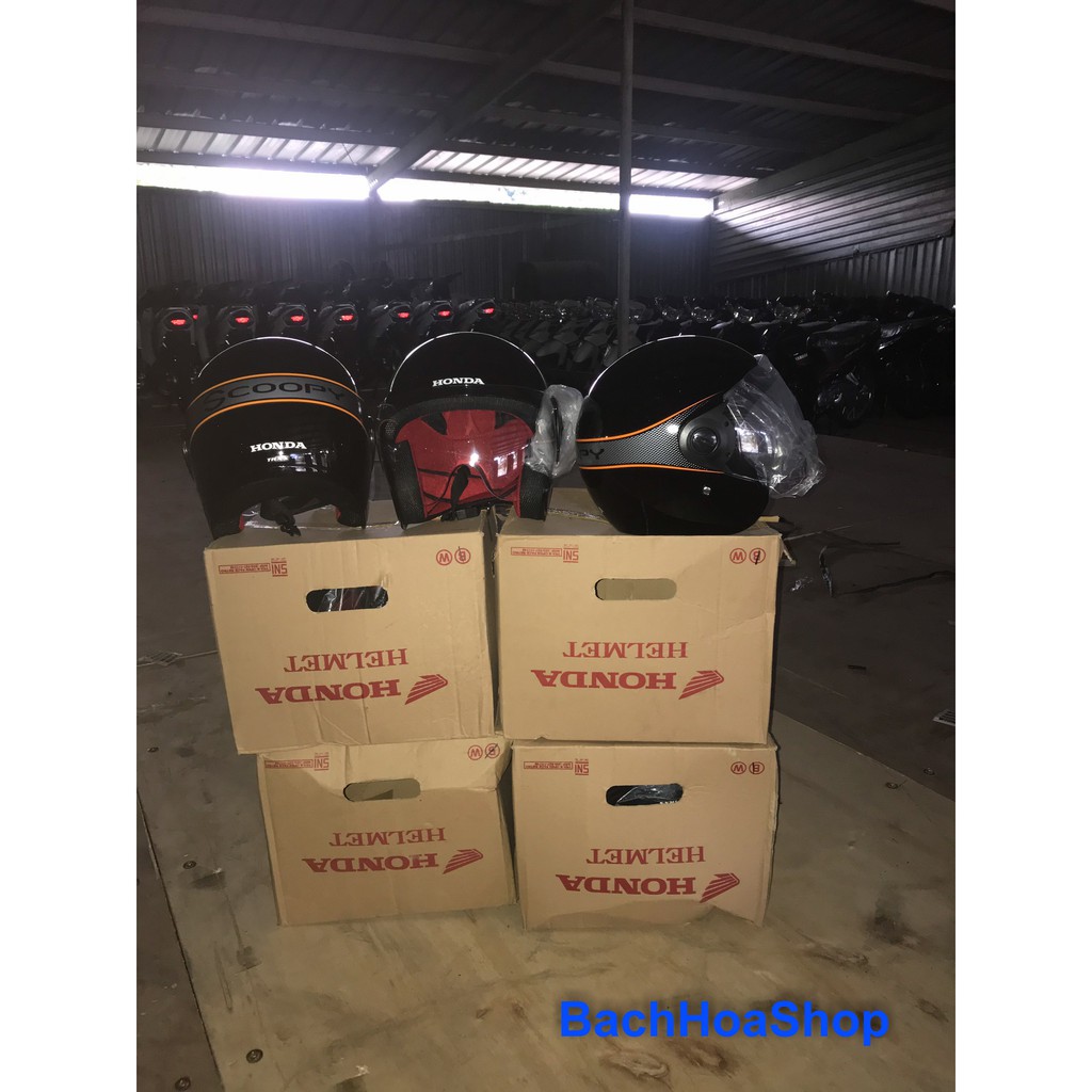 Nón mũ bảo hiểm 3/4 Honda Scoopy nhập khẩu Indonesia theo xe