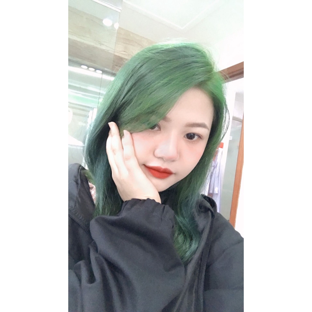 [ Săn Sale Sốc) Compo Thuốc Nhuộm Tóc Xanh Rêu,Xanh Lá Tặng Oxi Trợ Nhuộm Và Gang Tay