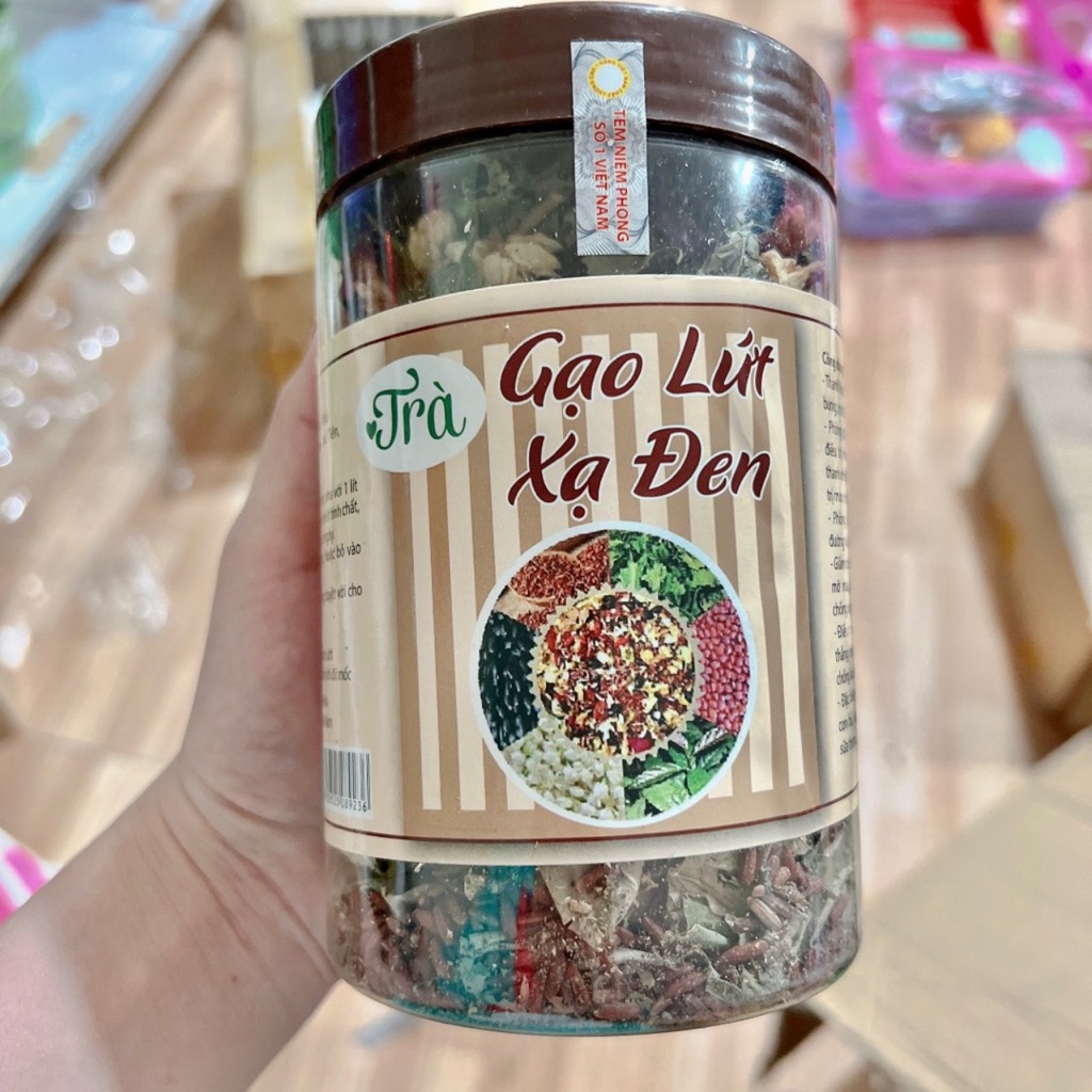 Trà gạo nứt xạ đen giảm cân hộp 500gr
