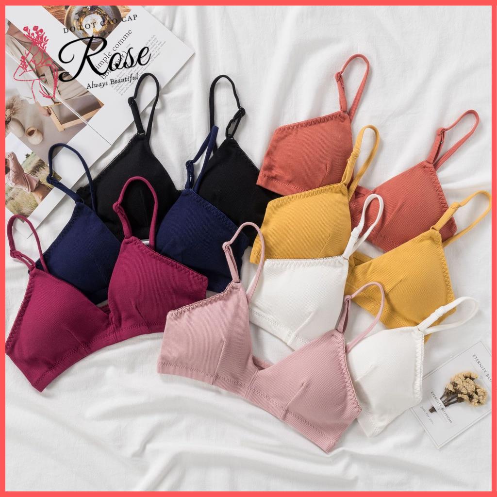 Áo Lót Nữ Áo Bra Quây Cotton Gân Trẻ Trung Freesize Rose AR08