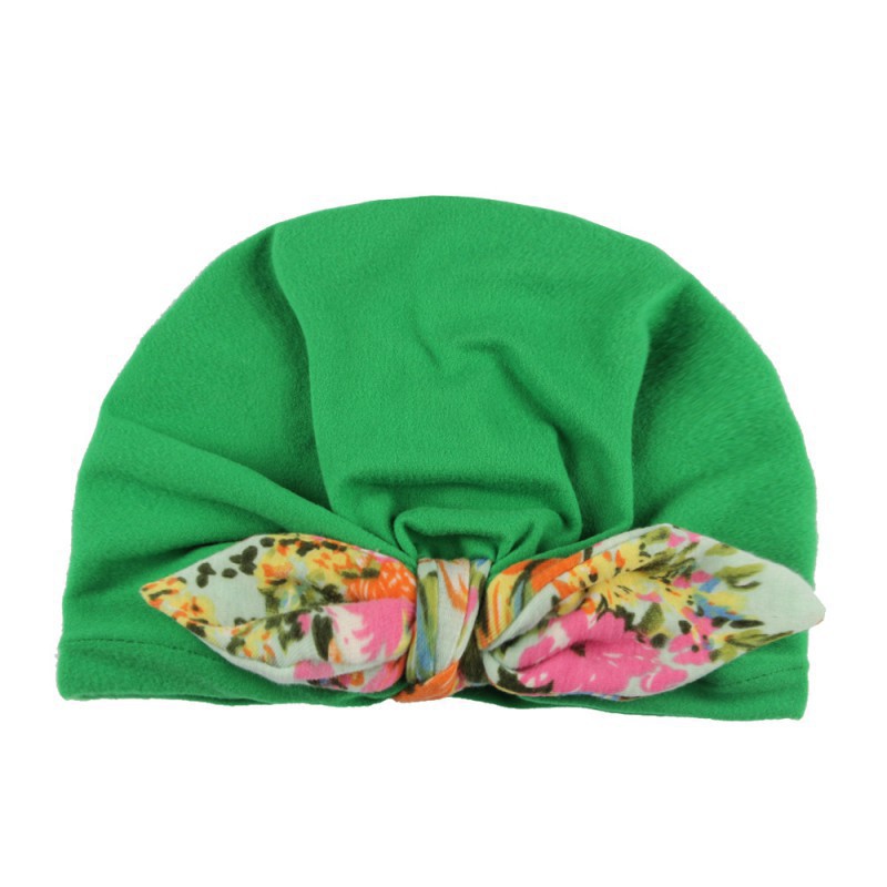 Nón turban vải mềm dễ thương cho bé gái sơ sinh