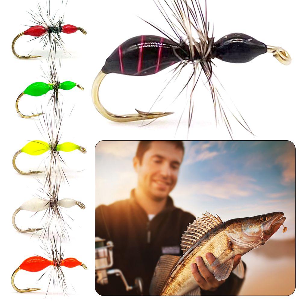 Bộ 5 Móc Câu Cá Hình Côn Trùng Tiện Dụng