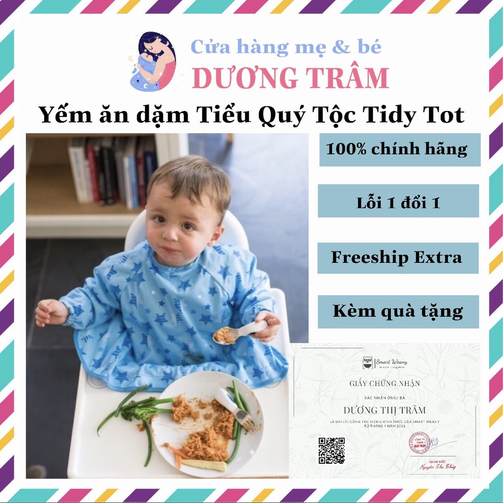 Yếm ăn dặm thông minh Tiểu Quý Tộc TidyTot cần thiết cho trẻ ăn dặm bé chỉ huy BLW