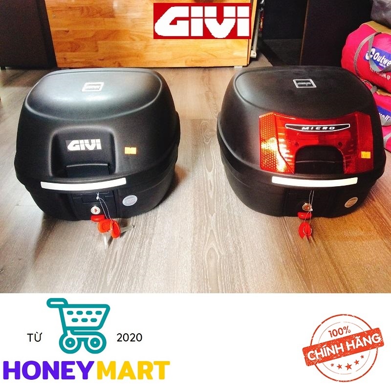 Thùng Đựng Đồ Xe Máy Givi E26N Monolock 26 Lít Tặng đế đệm Hàng chính hãng Honeymart