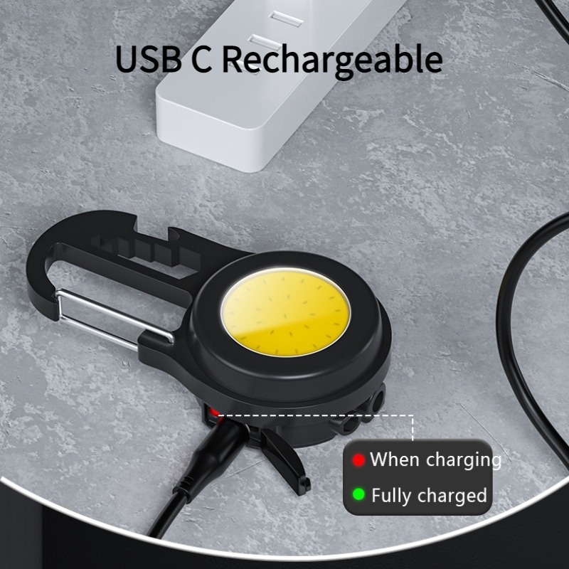 Đèn Led COB Mini Kèm Móc Khóa Đa Năng Tiện Dụng