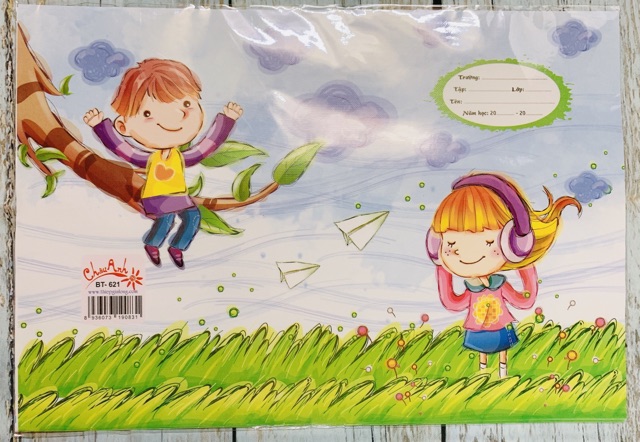 Xấp 10 tờ bao tập giấy lụa mẫu chibi - đồ dùng học tâp