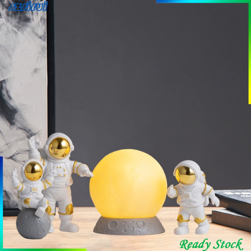 Bộ 4 Tượng Phi Hành Gia Dễ Thương Dùng Trang Trí Bàn Làm Việc