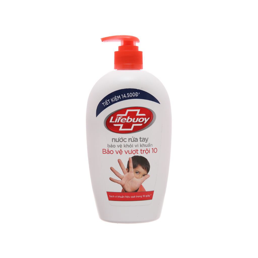 Nước rửa tay Lifebuoy Bảo vệ vượt trội 500G/180G