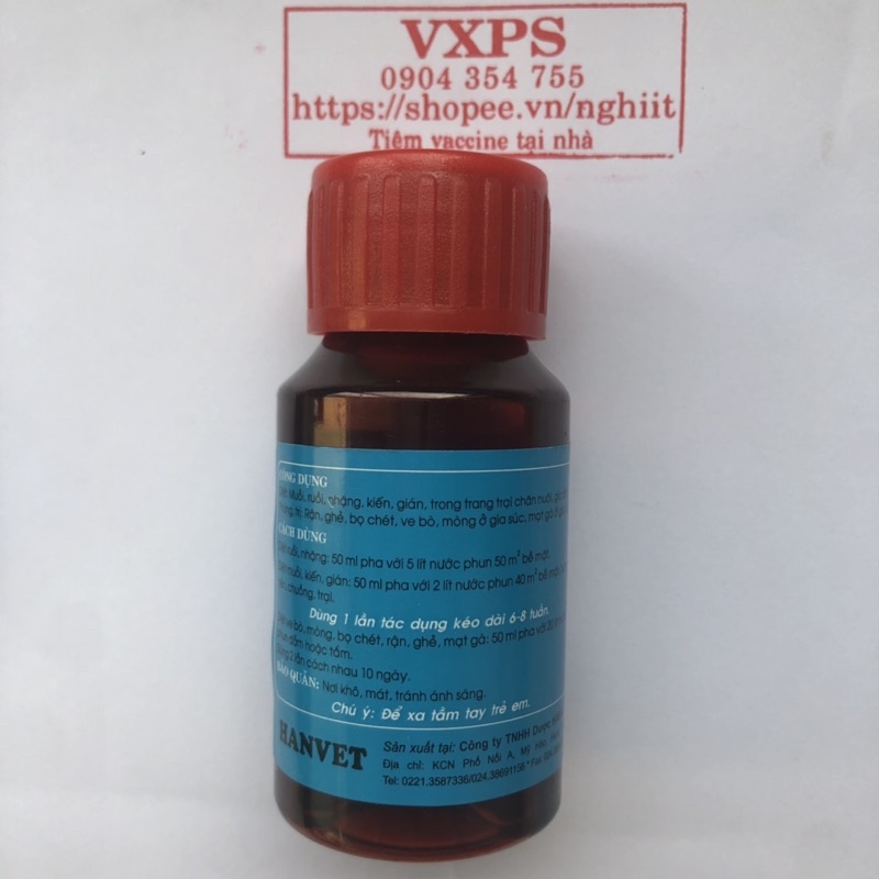 Hantox 200 xịt môi trường diệt ruồi, muỗi, ve, rận...