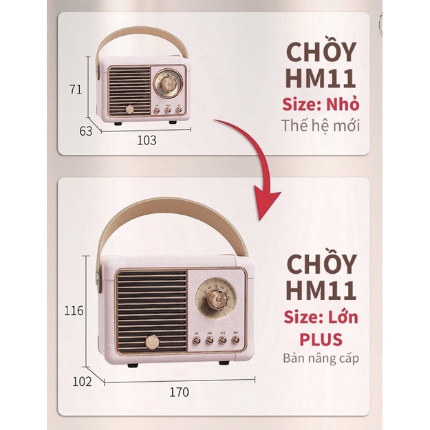 Loa Bluetooth mini vintage phong cách Retro