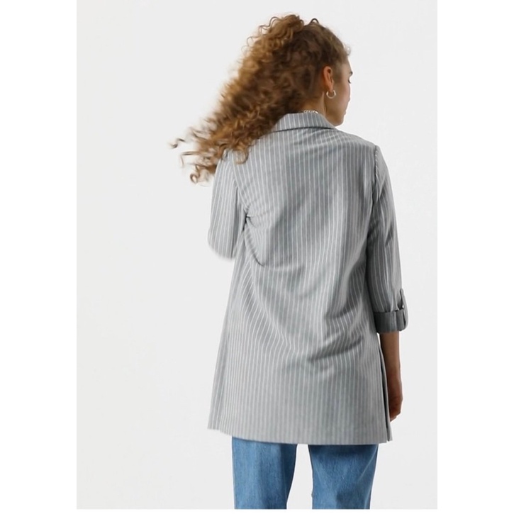 Áo Khoác Vest Blazer Sọc DON'T CALL ME JENNYFER Thời Trang- Cá Tính- Chuẩn Đẹp (Đen/ Xám) | BigBuy360 - bigbuy360.vn