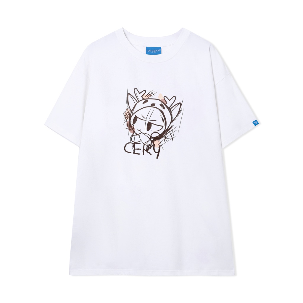 Áo thun unisex Local Brand OHYEAH tay lỡ MASCOT SKETCH TEE form rộng