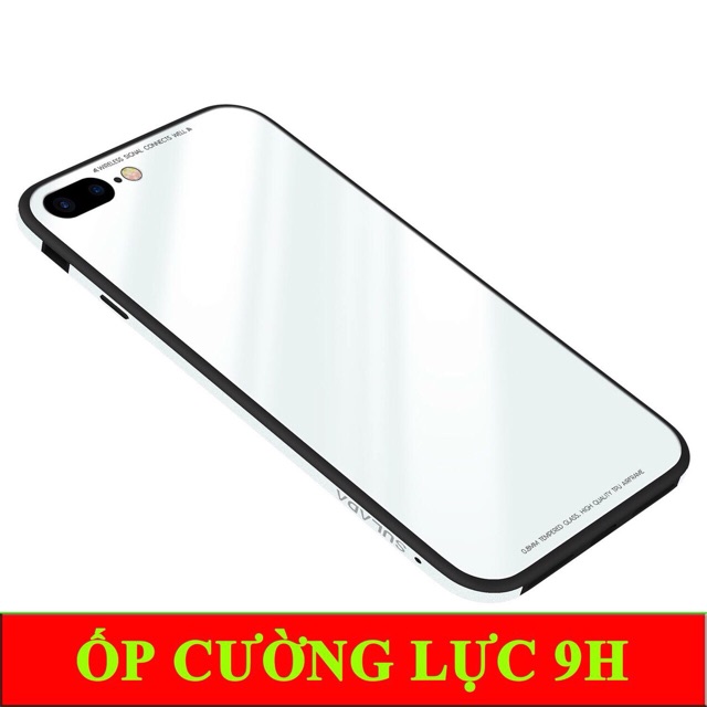 ỐP GIẢ 8 CHÍNH HÃNG SULADA MẶT LƯNG GƯƠNG KÍNH CƯỜNG LỰC IPHONE 6 6plus 7 7 plus X viền dẻo