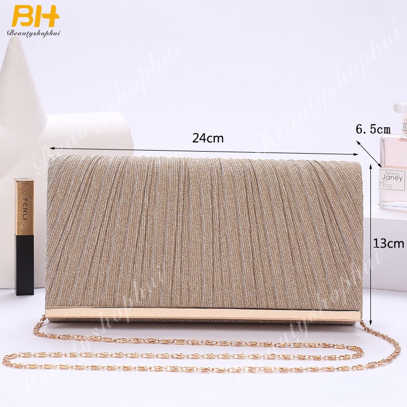 Ví Cầm Tay Đính Kim Sa Lấp Lánh Phong Cách Hàn Quốc Mới 2022