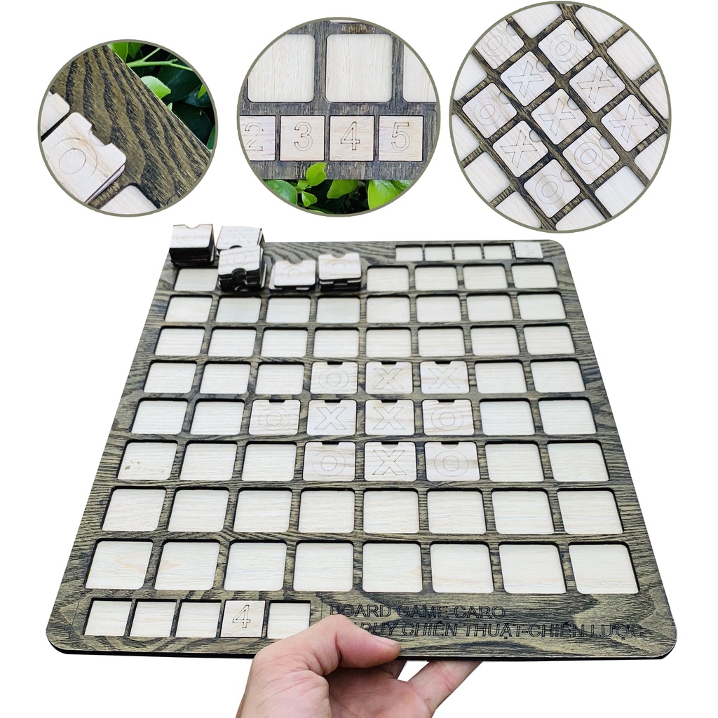 Cờ Caro Benrikids 64 Quân Bằng Gỗ Kiểu Mới Kèm Bàn Cờ Tiện Lợi