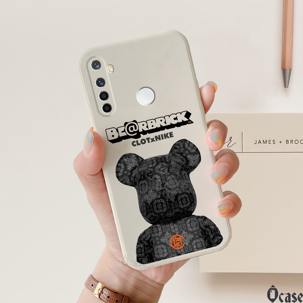 Ốp lưng Realme 5 / 5 Pro / Q / 5s / 5i gấu cạnh viền vuông có bảo vệ camera