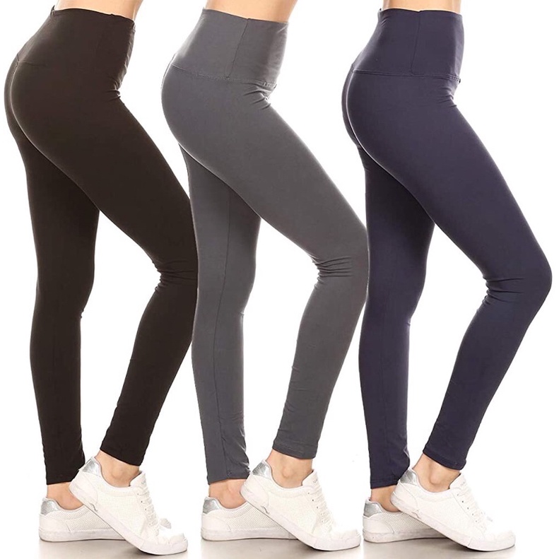 Quần Legging Nữ Nhiều Mầu Cạp Cao Co Giãn Hàng Xuất Xịn