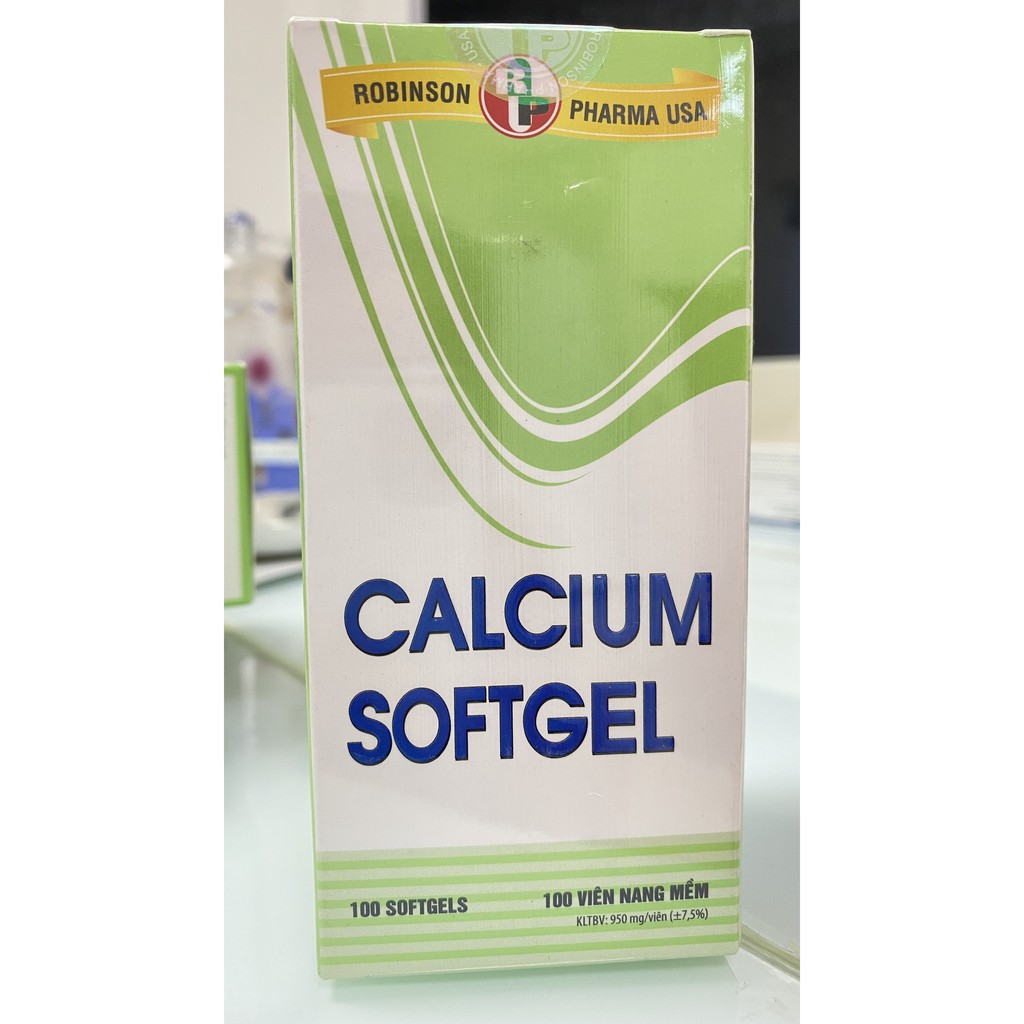 Viên Uống Calcium SoftGel,Canxi Vitamin D3 Giúp Xương Chắc Khỏe Còi Xương Chậm Mọc Răng