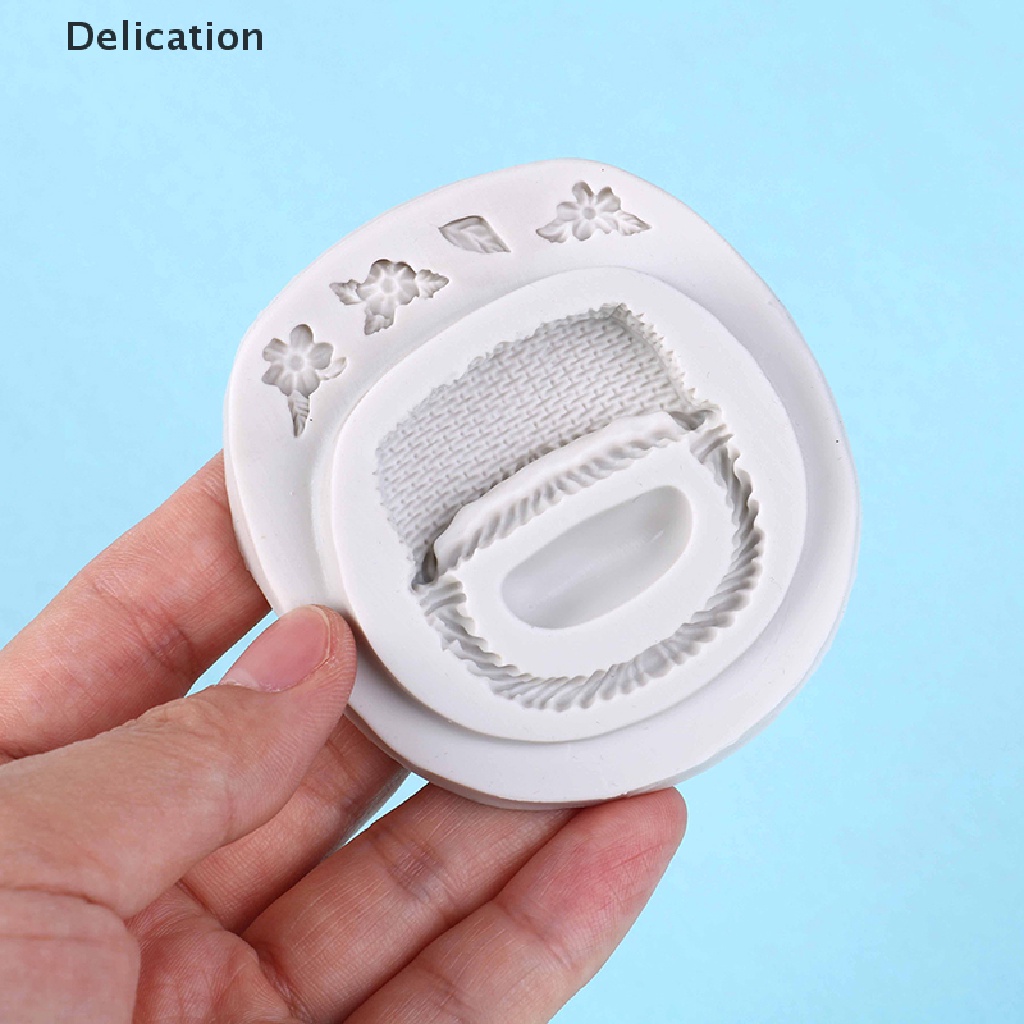 Khuôn Silicone Tạo Hình Giỏ Hoa Trang Trí Bánh