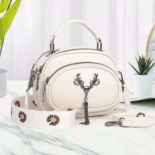 Túi xách nữ đeo chéo da pu trơn mềm 2 dây thay đổi td29