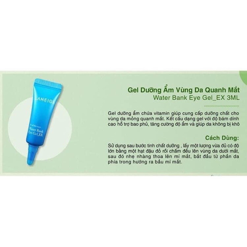 [3ml] Kem Dưỡng Vùng Mắt Laneige Water Bank Eye Gel | BigBuy360 - bigbuy360.vn