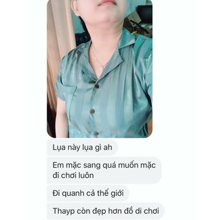 [HÀNG CAO CẤP 1 ĐỔI 1] - Set Pijama Lụa Kẻ Vàng Cao Cấp - Mã C106