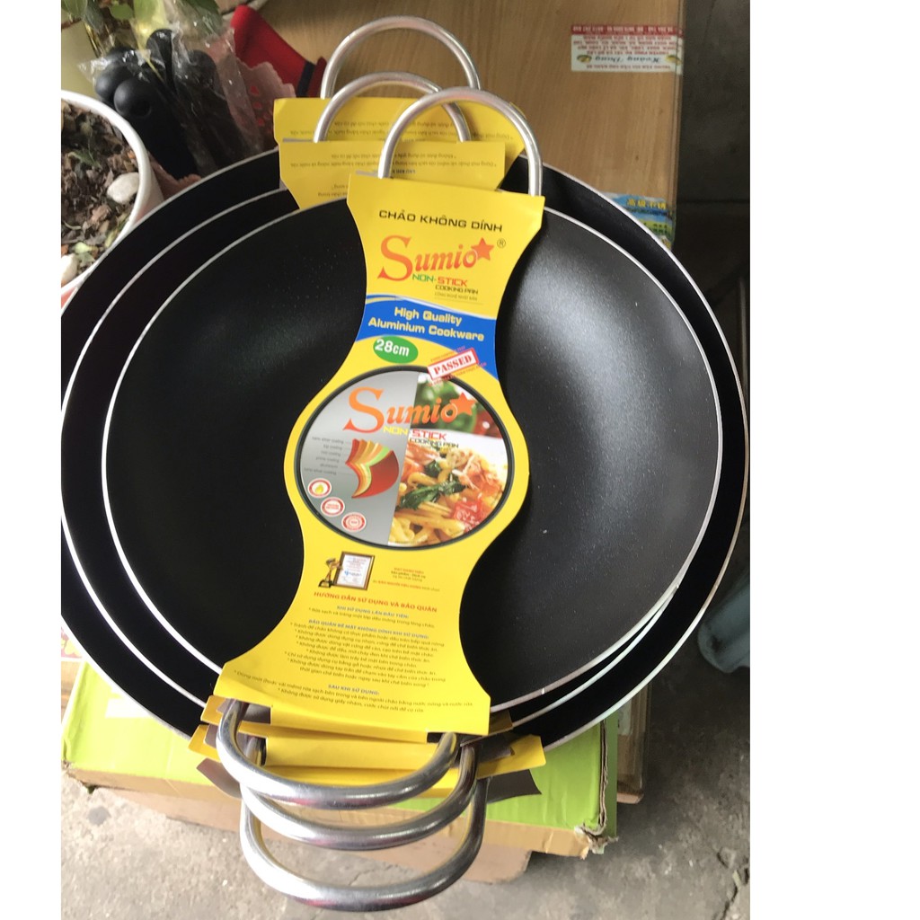 CHẢO CHỐNG DÍNH 2 QUAI SUMIO (26cm-44cm)
