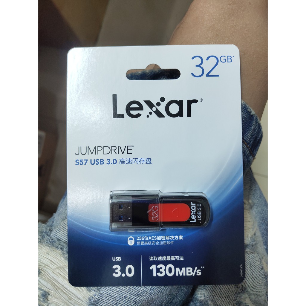 USB 32Gb Lexar Jumdrive S57 USB 3.0 RED - Chính Hãng BH 36T