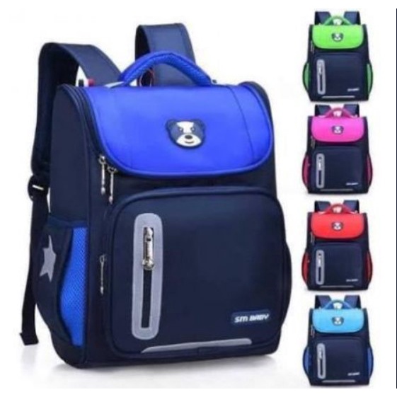 [Freeship] Balo trẻ em tiểu học chống gù lưng thời trang, Chống Nước, BALO CHỐNG GÙ LƯNG CHO BÉ NẮP GẤU NHIỀU MÀU
