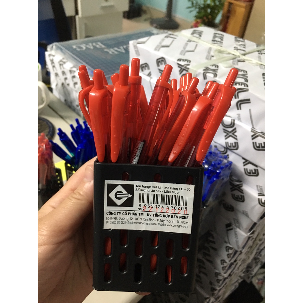 RỔ 30 CÂY Bút bi Bến Nghé B30 ngòi bi 0.8mm