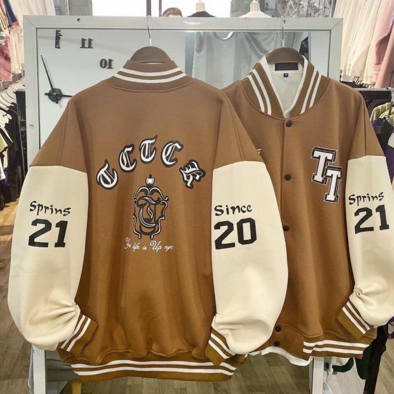 ÁO KHOÁC- Áo bomber, khoá nút Cotton cao cấp 2 lớp bông dày mịn form rộng Unisex nam nữ- TA .