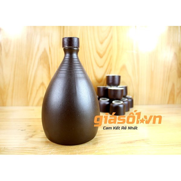 ( BÁN DỜI CHÉN VỚI BÌNH ) Bình AMAKONG và 10 chén uống rượu Bát Tràng 500ml